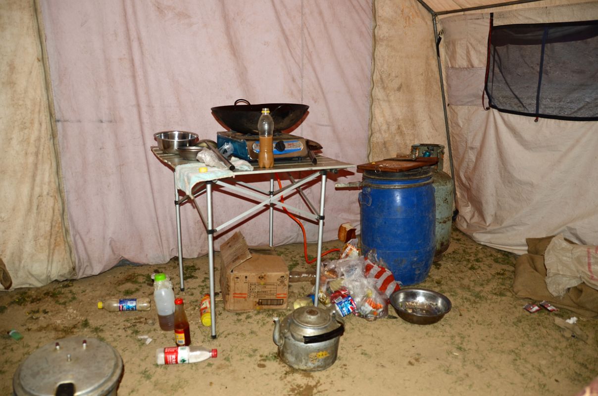 02 Our Cooking Area In Yilik Headmans House On The Way To K2 China Trek